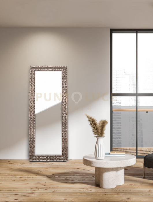 NATHALIE SPECCHIO DA PARTEE CORNICE LAVORATA RUGGINE ANTICO 70X170CM