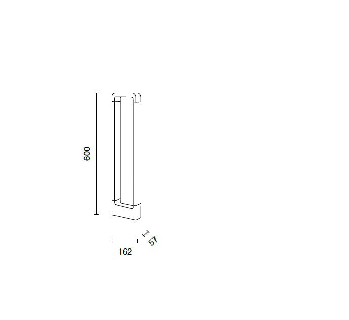 NATURE PALETTO DA ESTERNO 4000K 698LM 12W IP65 NERO H.60CM