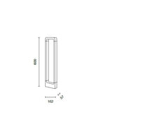 NATURE PALETTO DA ESTERNO 4000K 698LM 12W IP65 NERO H.60CM