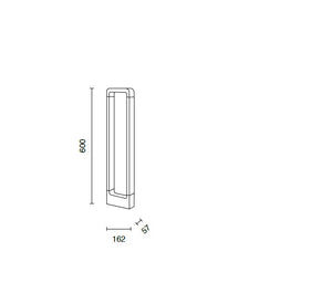 NATURE PALETTO DA ESTERNO 4000K 698LM 12W IP65 NERO H.60CM
