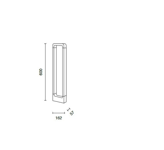NATURE PALETTO DA ESTERNO 4000K 698LM 12W IP65 NERO H.60CM