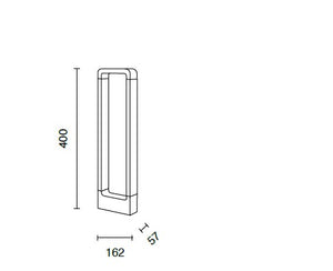 NATURE PALETTO DA STERNO LED 4000K 698LM 12W IP65 CORTEN H.40CM