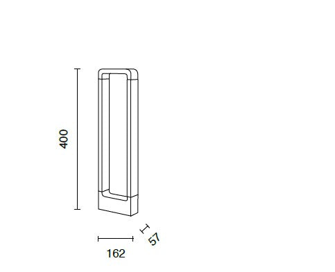 NATURE PALETTO DA STERNO LED 4000K 698LM 12W IP65 CORTEN H.40CM