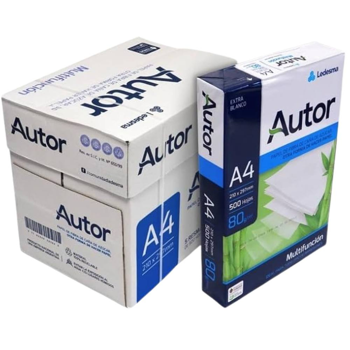 Confezione multipla carta ledesma autor a4 80 g/m² kit da 5 risme