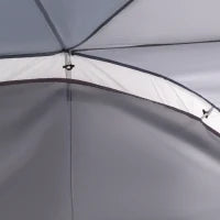 Tenda da Campeggio a Cupola Familiare per 6 8 Persone con 4 Porte in Rete Zippate, Tessuto Oxford e Gancio per Lampada