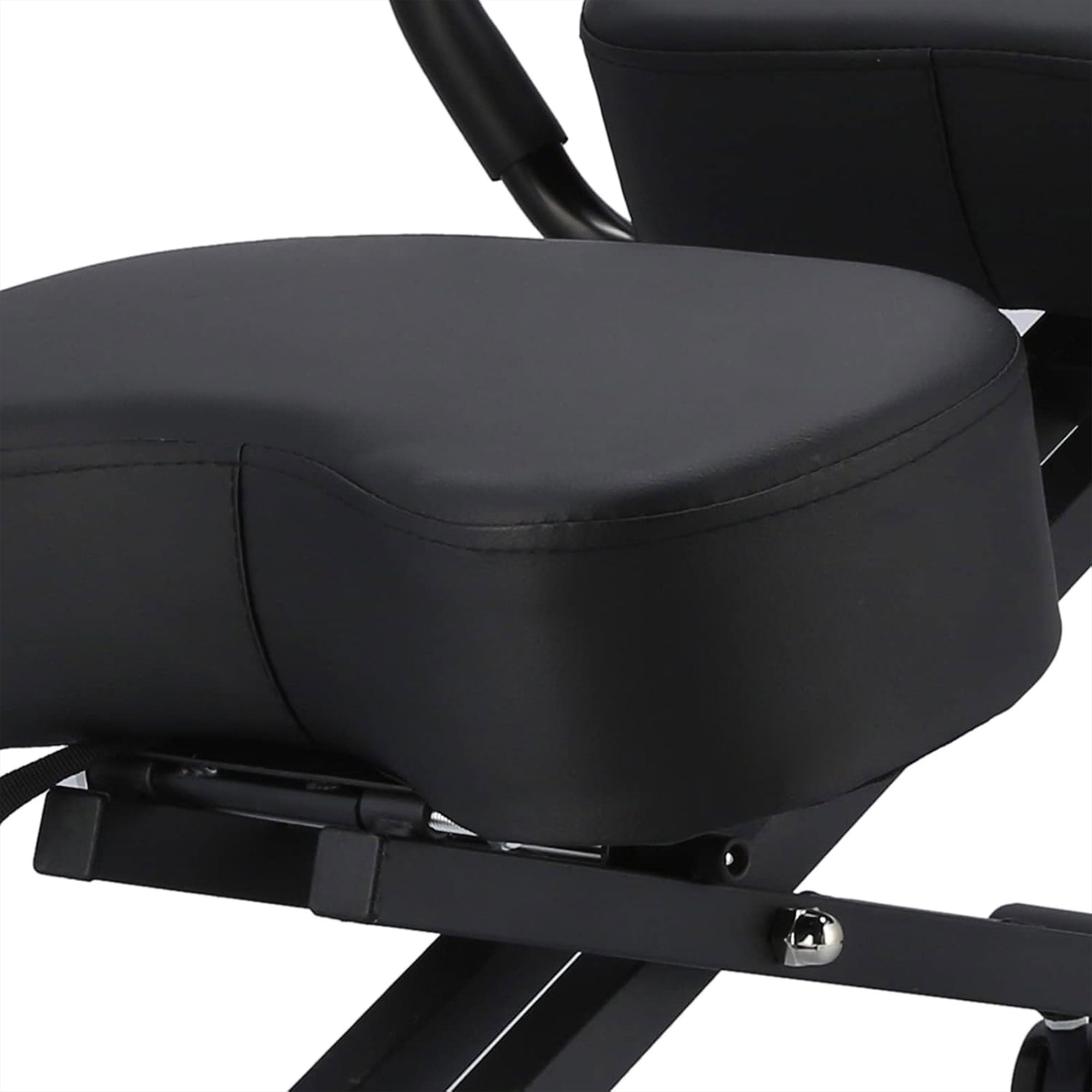 Neil - Sedia Sgabello Ergonomico Posturale Ortopedico con Schienale max 110 Kg Nero