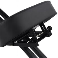 Neil - Sedia Sgabello Ergonomico Posturale Ortopedico con Schienale max 110 Kg Nero