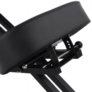 Neil - Sedia Sgabello Ergonomico Posturale Ortopedico con Schienale max 110 Kg Nero