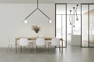 NEORETRO APPLIQUE DA PARETE 1 LUCE GRANDE SNODABILE D.17,5CM MONTATURA NERA DIFFUSORE VETRO BIANCO