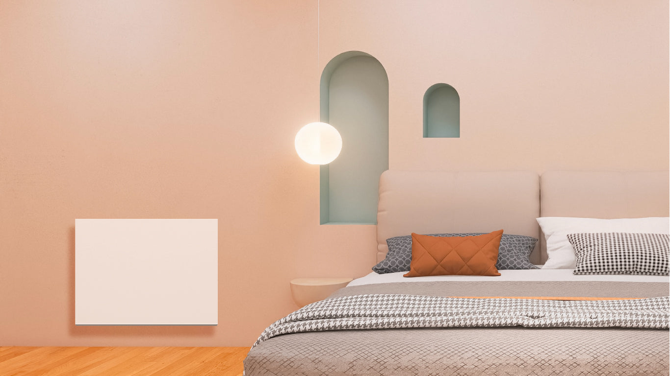 Radiatore elettrico fisso ad inerzia ceramica a secco 1000W NESSA orizzontale bianco