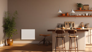 Radiatore elettrico fisso ad inerzia ceramica a secco 1000W NESSA orizzontale bianco