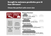 Copridivano Sofà Poltrona Elasticizzato Protezione Macchie Modello Wonderful - 3 Posti - Panna