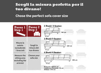 Copridivano Trapuntato Per Divani Con Penisola Modello Simpaty - 290 cm - Blu