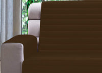 Copridivano Trapuntato Per Divani Con Penisola Modello Simpaty - 290 cm - Marrone