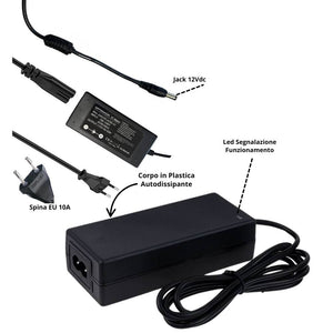 Alimentatore led 12v 60w optonica 6202 per interni con garanzia 3 anni