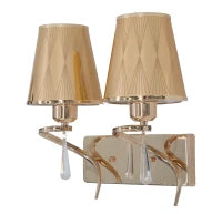 Lampada Da Muro Glam Flame Doppia Cm 32X18X30