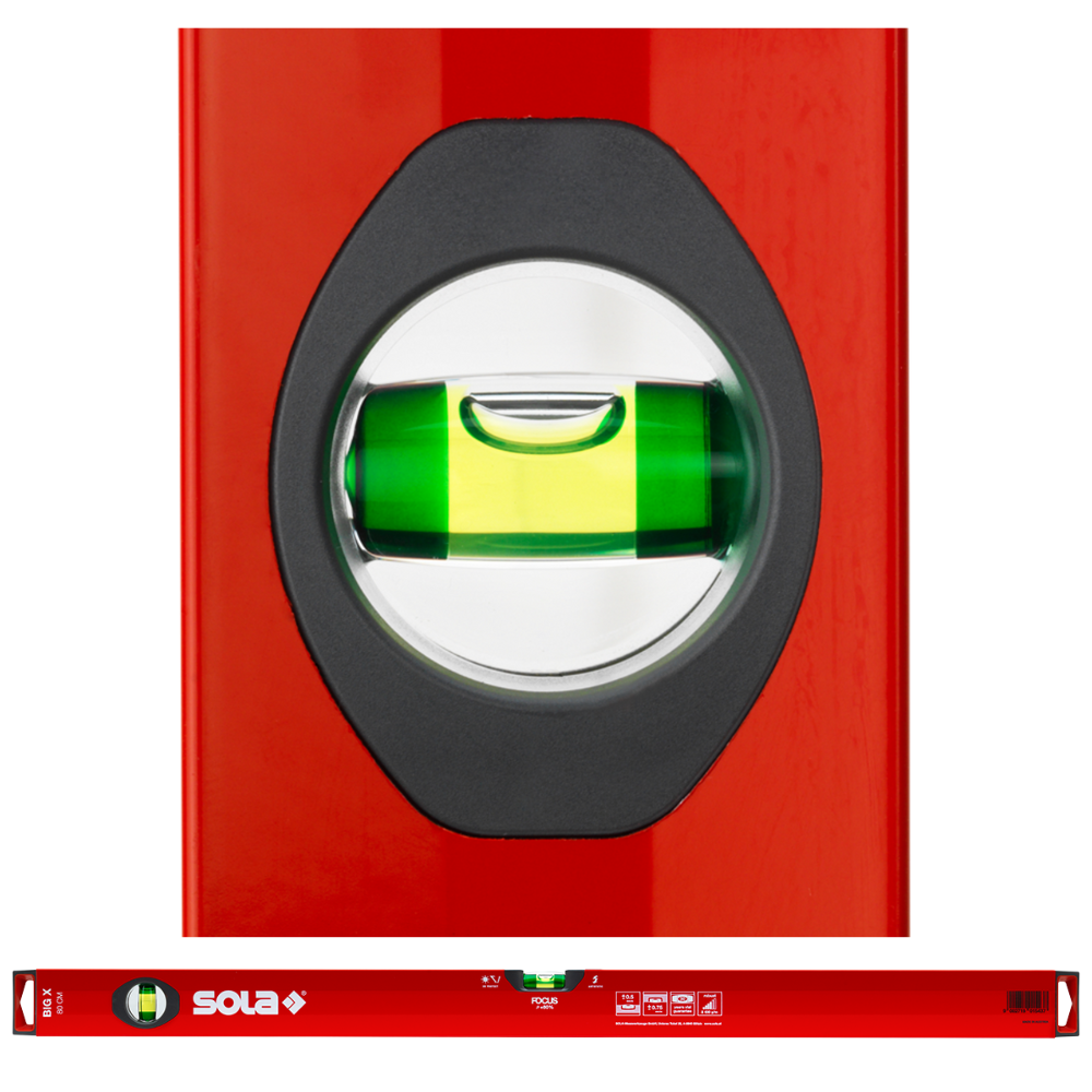 Big x livella in alluminio a bolla d'aria tubolare rossa *** lunghezza 40, confezione 1