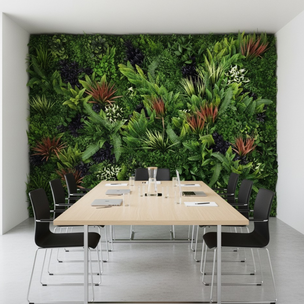 Pannello decorativo siepe artificiale interni esterni 100 x 100 x h5 cm kenya