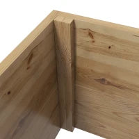 Letto per Orto con Traliccio e Pergola per Rampicanti con Fondo Aperto, 160x55x183cm, Legno Naturale