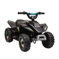 Quad Elettrico per Bambini 18-36 Mesi con Batteria Ricaricabile da 6V, 72x40x45.5 cm, Nero