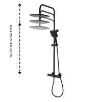 Colonna doccia attrezzata slot black termostatica 2 funzioni doccetta quadro *** confezione 1