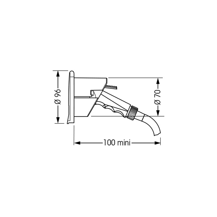 NICCHIA BIANCA QUADRAT CON DOCCETTA