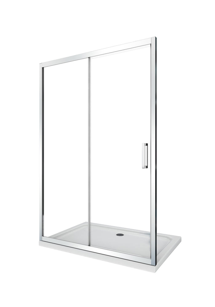 Porta doccia vetro 6 mm per installazione in nicchia Altezza 190 cm installazione reversibile cm 110-115  