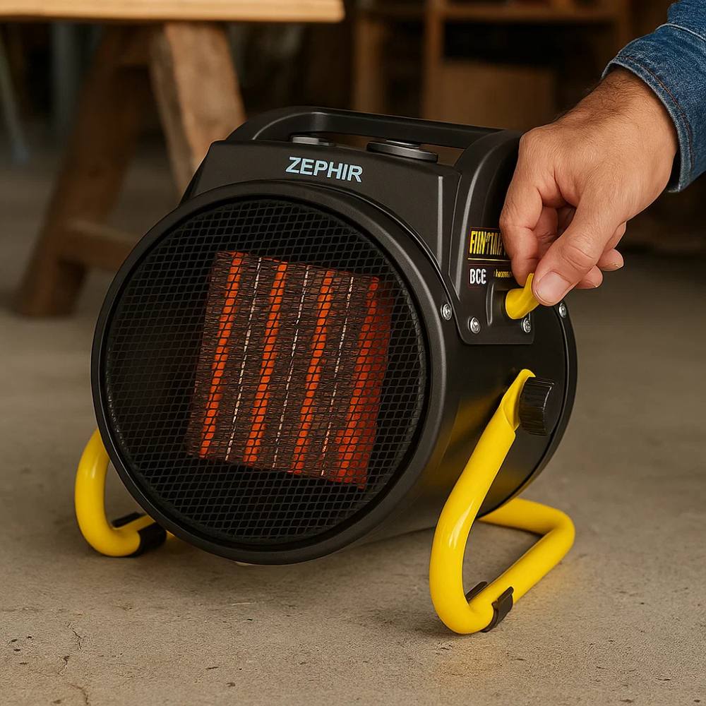 Zephir zml30p termoventilatore industriale portatile 3000 w 2 livelli di potenza