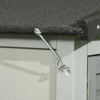 Gabbia per Conigli, Rifugio Superiore con Rampa, Recinto Esterno, 150 x 52 x 68 cm, Grigio