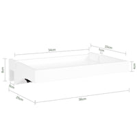 Vassoio da letto Mensole per Camerette Comodino Piccolo Portaoggetti sul Comodino Bianco NKD01-W