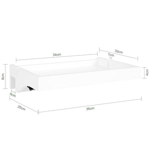 Vassoio da letto Mensole per Camerette Comodino Piccolo Portaoggetti sul Comodino Bianco NKD01-W