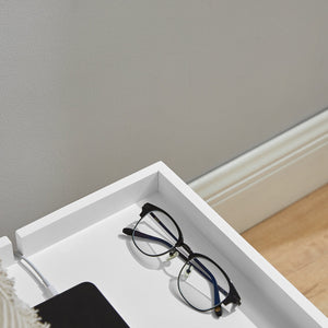 Vassoio da letto Mensole per Camerette Comodino Piccolo Portaoggetti sul Comodino Bianco NKD01-W