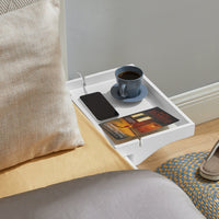 Vassoio da letto Mensole per Camerette Comodino Piccolo Portaoggetti sul Comodino Bianco NKD01-W