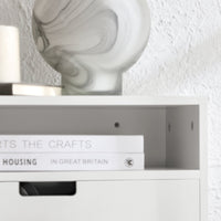 Comodino Con Cassetti Tavolo Telefono Bianco Mensoa Da Muro 45x25x55 Cm NKD03-W SoBuy