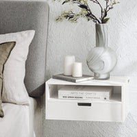 Comodino Con Cassetti Tavolo Telefono Bianco Mensoa Da Muro 45x25x55 Cm NKD03-W SoBuy