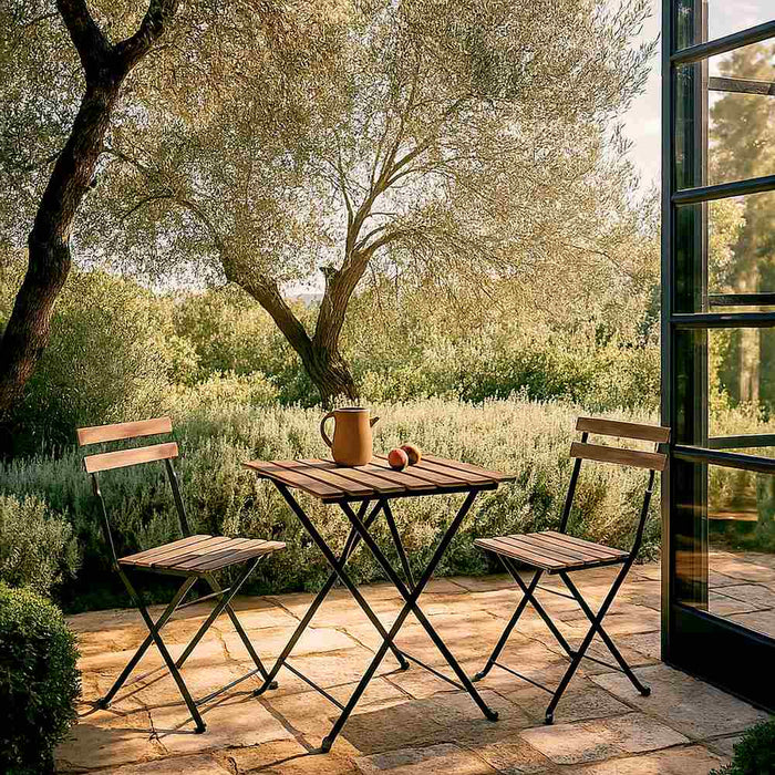 Set Tavolino e due sedie da Giardino modello Bistrot