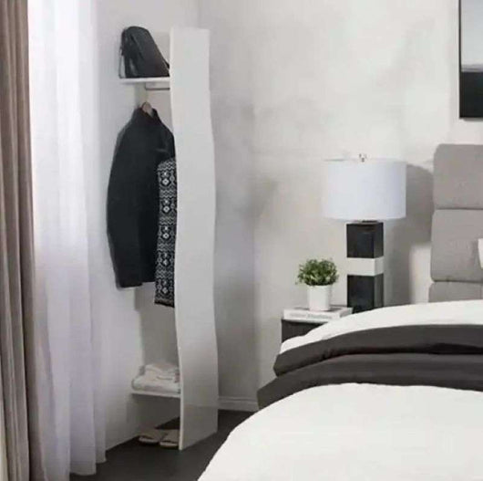 Mobile ingresso ONDA L 40 x H 185.2 x P 26.6 cm, colore colore bianco lucido