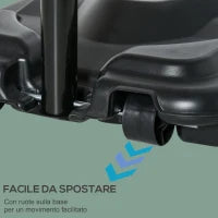 Canestro da Basket Altezza Regolabile in Acciaio con Base 112 × 74 × 365cm