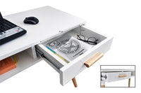 Consolle scrivania per cameretta e ufficio in stile nordico colore bianco NO08SC