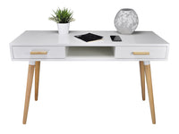 Consolle scrivania per cameretta e ufficio in stile nordico colore bianco NO08SC