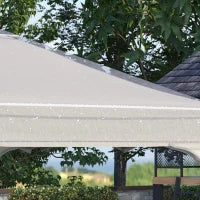 Copertura per Gazebo 3x3 m in PVC Impermeabile e Trasparente con Corde di Sicurezza, 300x300x80 cm