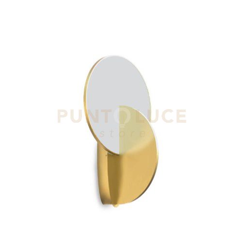 NOA-A Applique a parete led 18W struttura in metallo ottone verniciato,diffusore satinato in acrilico, dimmerabile SDD 2800 - 5000k