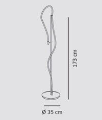 NOEMI-P B Lampada da terra led bianco opaco 36W dimmerabile dimmerabile lumen 2440 SDD 2800 - 5000k
