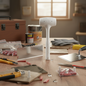 Martello battipiastrelle in gomma antirimbalzo per posa 1000 gr.