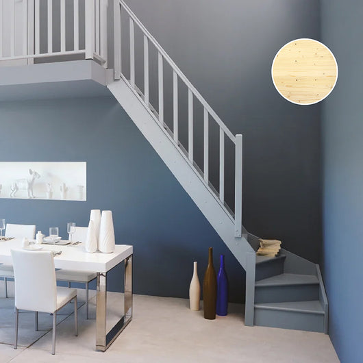 NORMANDIE - Scala a quarto di giro a sinistra con balaustro