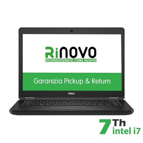 NOTEBOOK DELL LATITUDE E5480 INTEL CORE I7-7 GEN. 14" 8GB 240GB SSD WINDOWS 10 PRO - RICONDIZIONATO - GAR. 12 MESI (RN42622001)- PICK & RETURN
