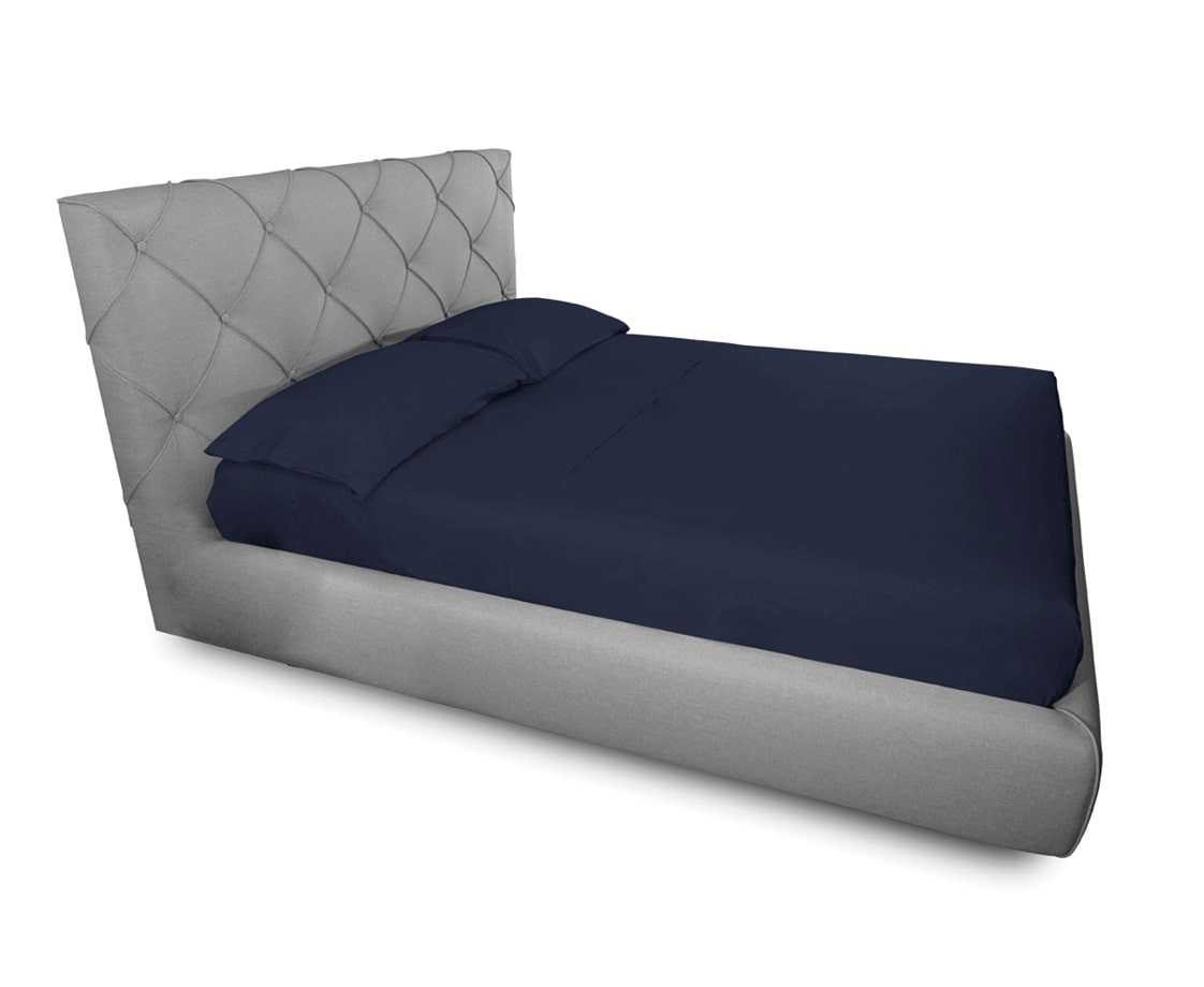 Completo Lenzuola In 100% Cotone In Tinta Unita Made In Italy - Singolo - Blu notte