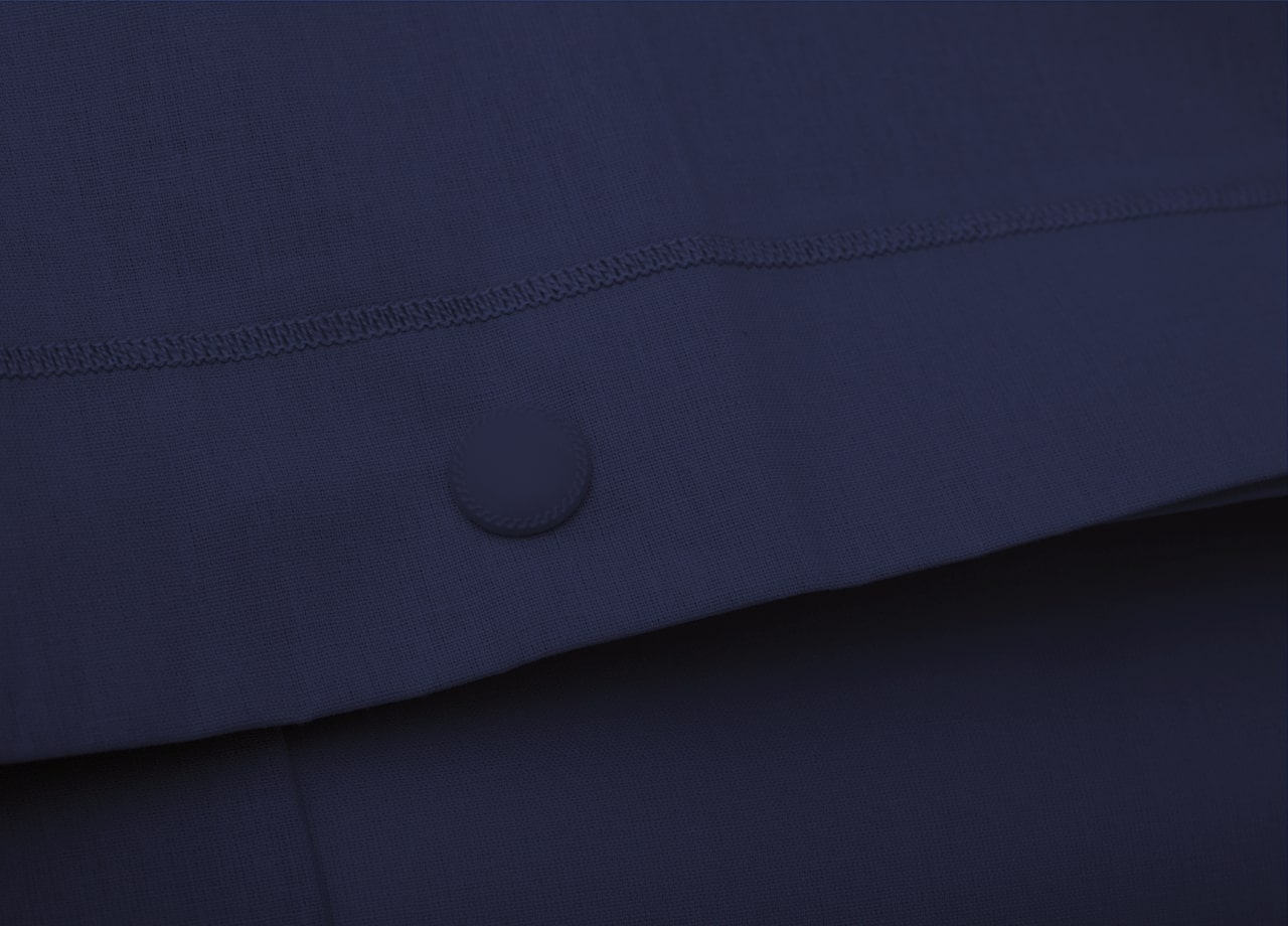 Completo Lenzuola In 100% Cotone In Tinta Unita Made In Italy - Singolo - Blu notte