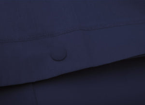 Completo Lenzuola In 100% Cotone In Tinta Unita Made In Italy - Singolo - Blu notte