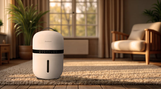 Deumidificatore d'aria Besthem Nova 5L/giorno, serbatoio rimovibile, filtro a carbone attivo